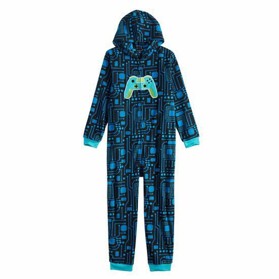 Womens * | Boys 4-16 Cuddl Duds One-Piece Union Suit Pajamas